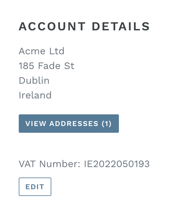 shopify capture vat number customer account pag.original